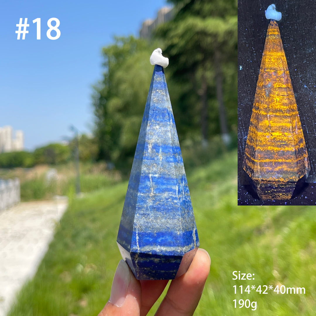 Unique,Natural Lapis Lazuli Diamond Tower