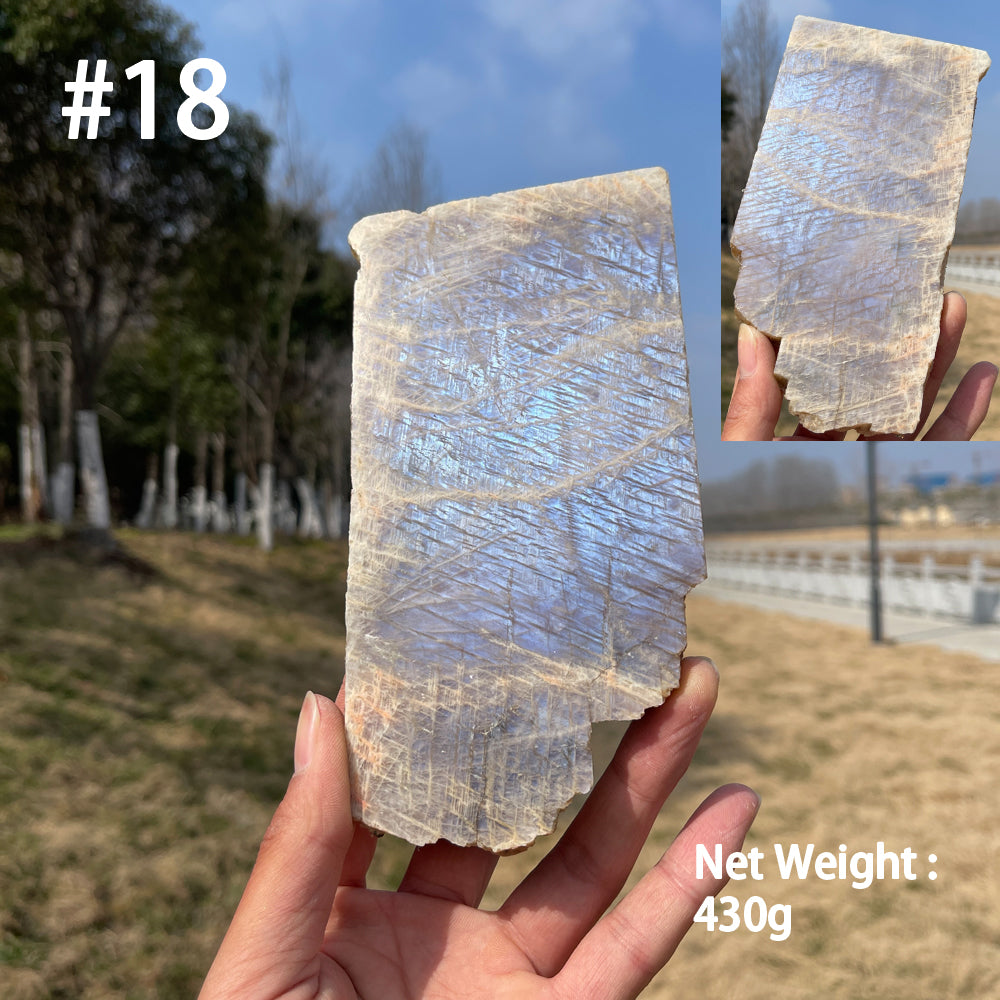 Unique,Natural Crystal Moonstone Slices