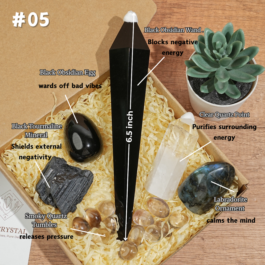 Self-Love & Chakra Healing Crystal Set– Abundance, Focus & Energy Protection