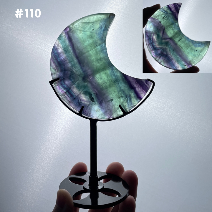 Unique,Rainbow Fluorite Moon