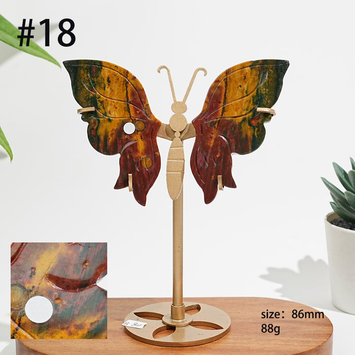 Unique,A Slightly Imperfect Natural Ocean Jasper Delicate Butterfly Wings