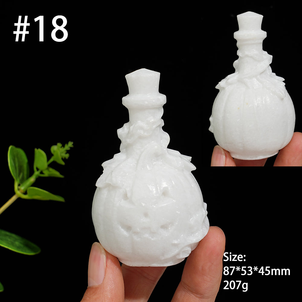 Unique,Natural Crystal Magic Potion Bottle Carving