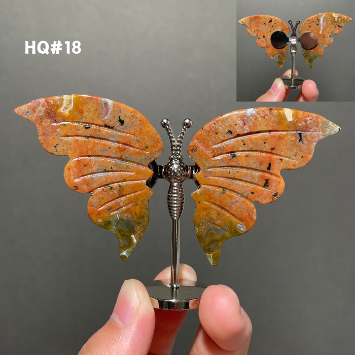 Unique,8th Vein Ocean Jasper Butterfly