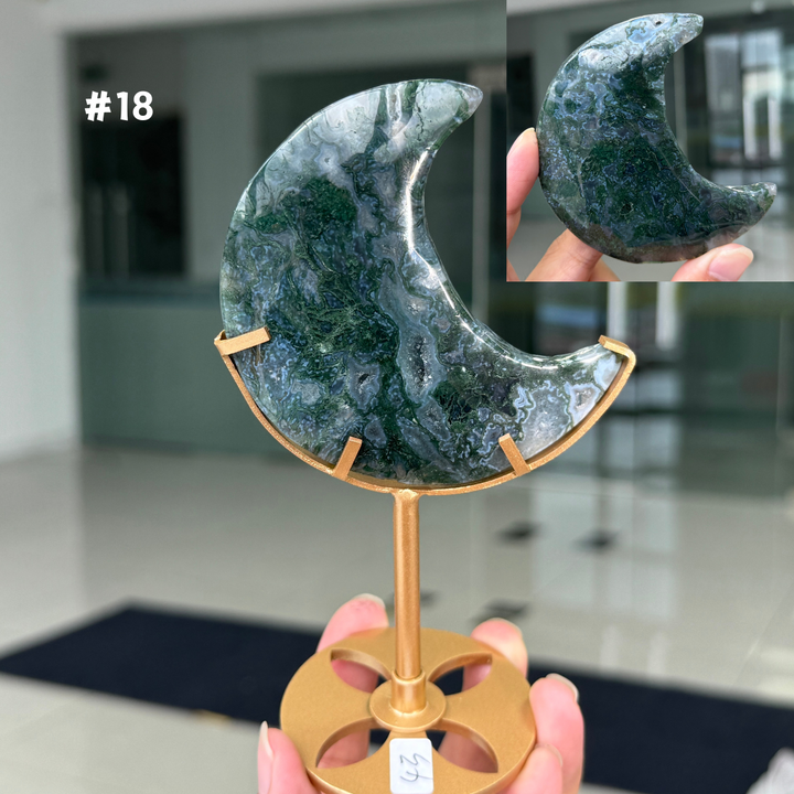 Unique,Moss Agate Moon