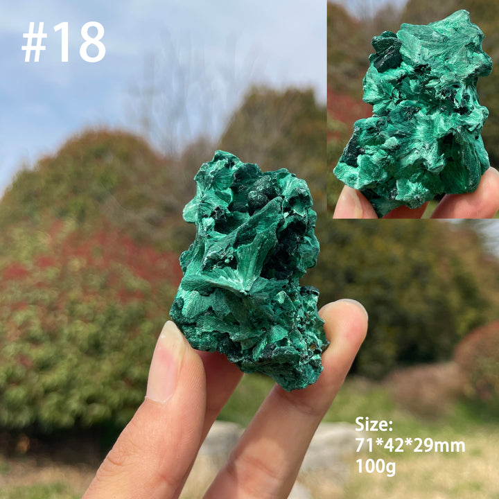 Unique,Natural Crystal Acicular Malachite Raw