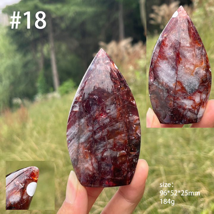 Unique,A Slightly Imperfect Natural Fire Quartz Crystal Teardrop