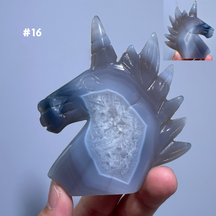 Unique,Agate Geode Unicorn