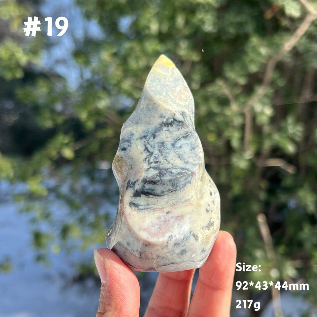 Unique,Natural Crystal Ocean Jasper Flame