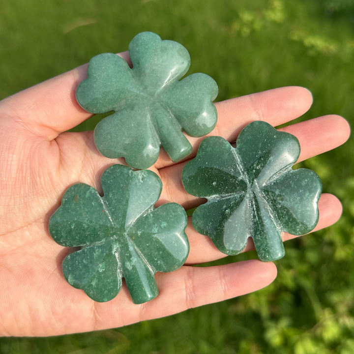 Green Aventurine Four-Leaf Clover
