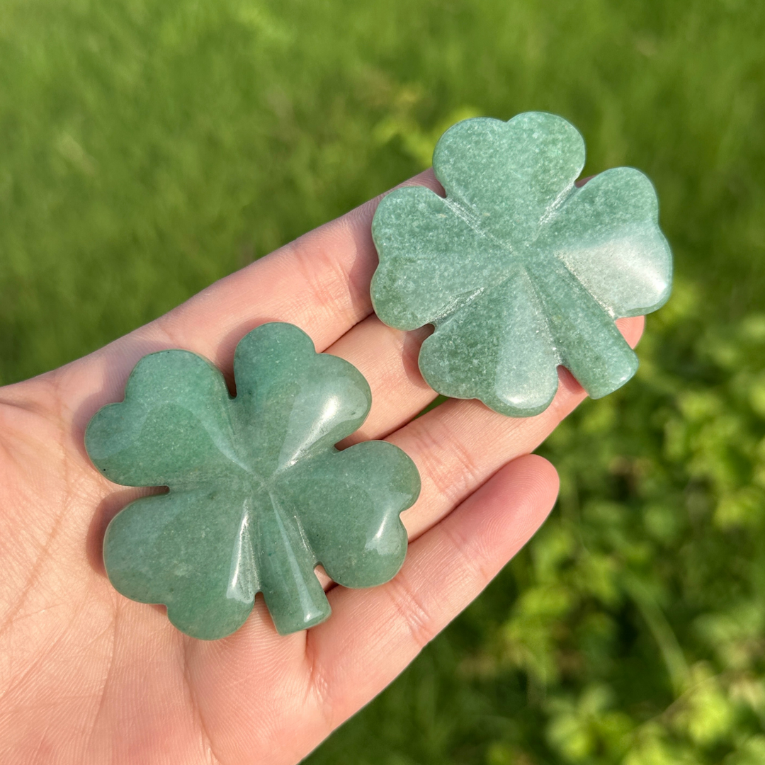 Green Aventurine Four-Leaf Clover