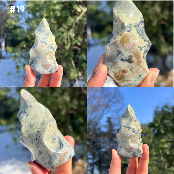 Unique,Natural Crystal Ocean Jasper Flame