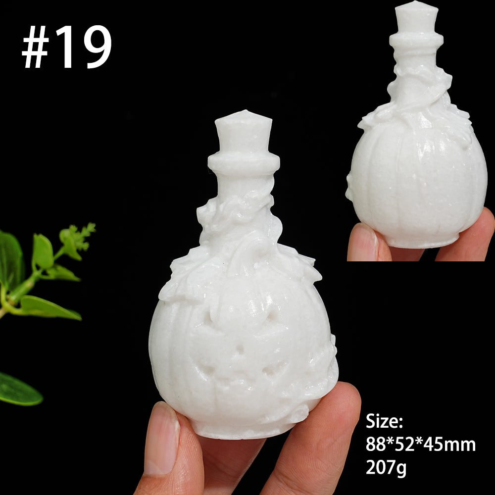 Unique,Natural Crystal Magic Potion Bottle Carving