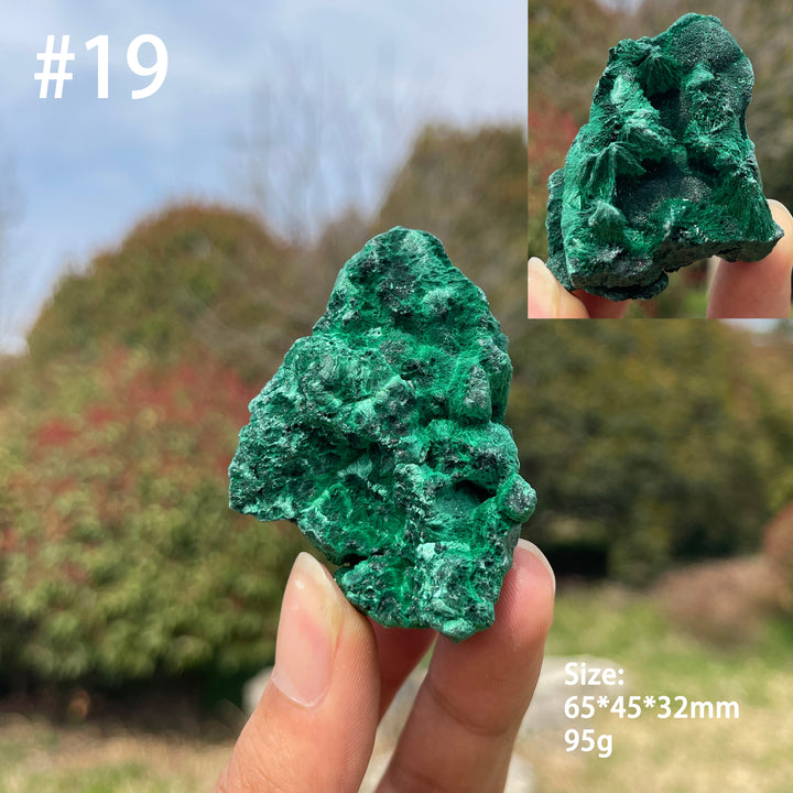 Unique,Natural Crystal Acicular Malachite Raw