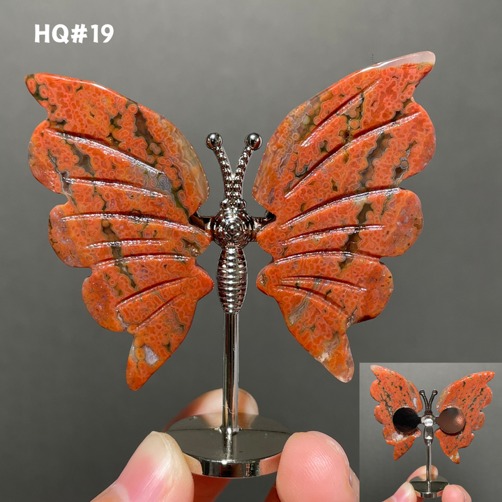 Unique,8th Vein Ocean Jasper Butterfly
