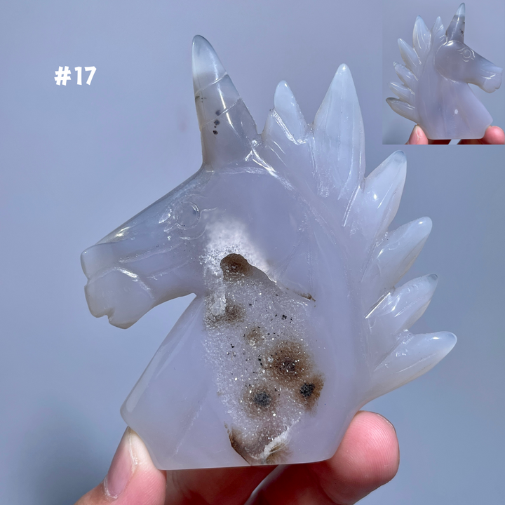 Unique,Agate Geode Unicorn