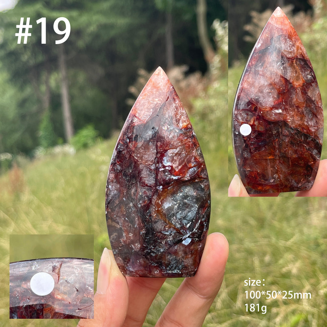 Unique,A Slightly Imperfect Natural Fire Quartz Crystal Teardrop