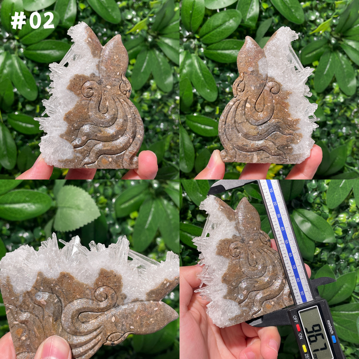Crystal Quartz cluster carving
