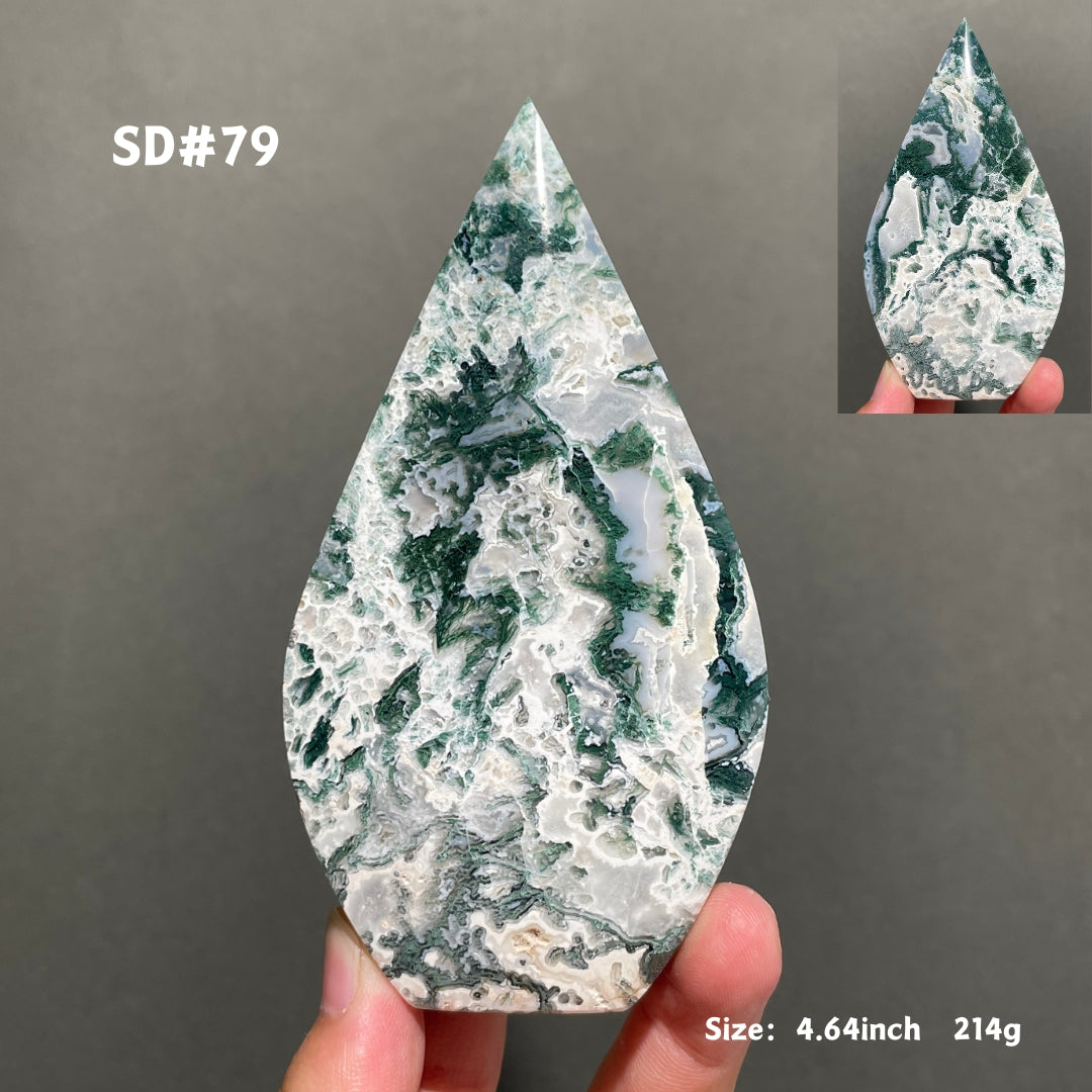 Unique,Moss Agate Teardrop