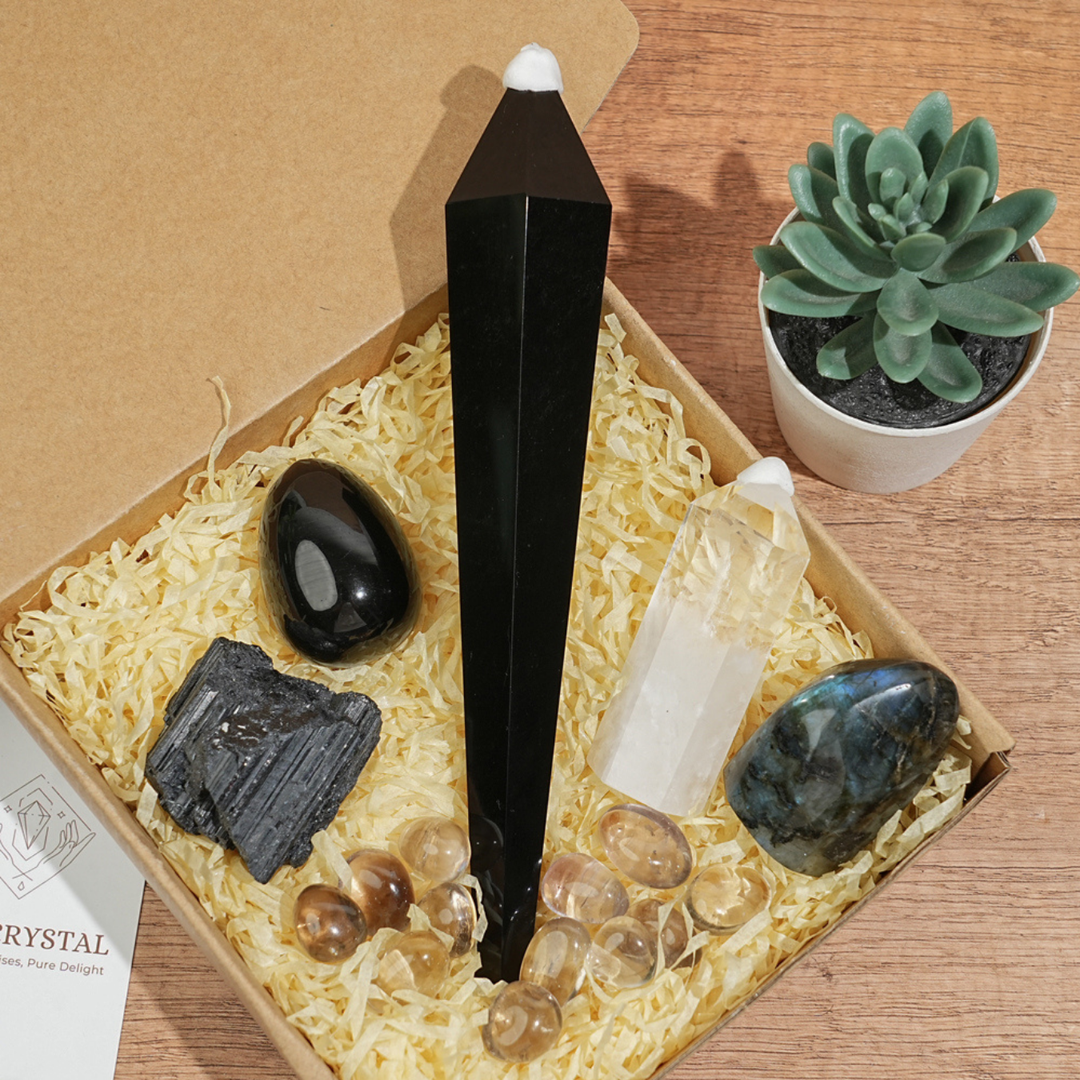 Self-Love & Chakra Healing Crystal Set– Abundance, Focus & Energy Protection
