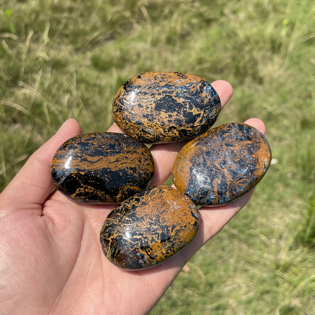 Natural Crystal Pietersite Palm Stone