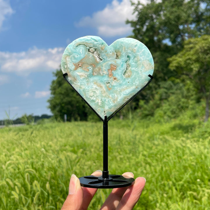Unique,Natural Crystal Charming Hemimorphite Heart