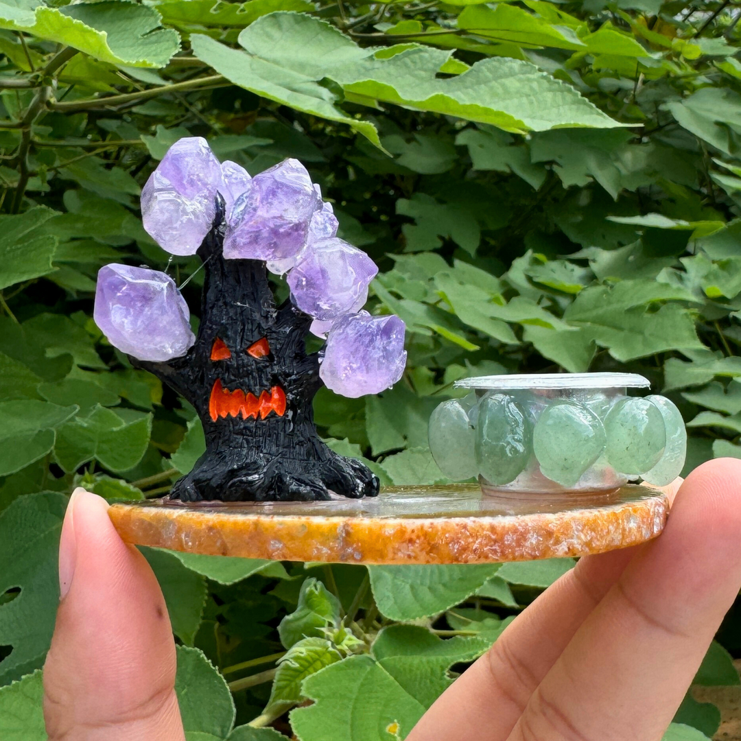 Amethyst Resin Candle Holder