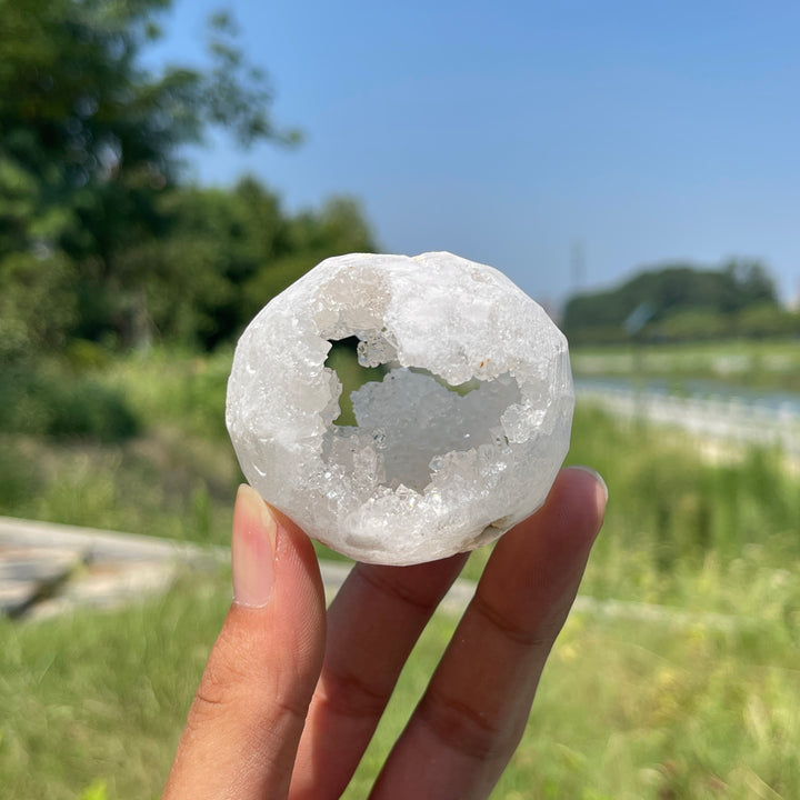 Unique,Natural Crystal Moroccan Geode Sphere