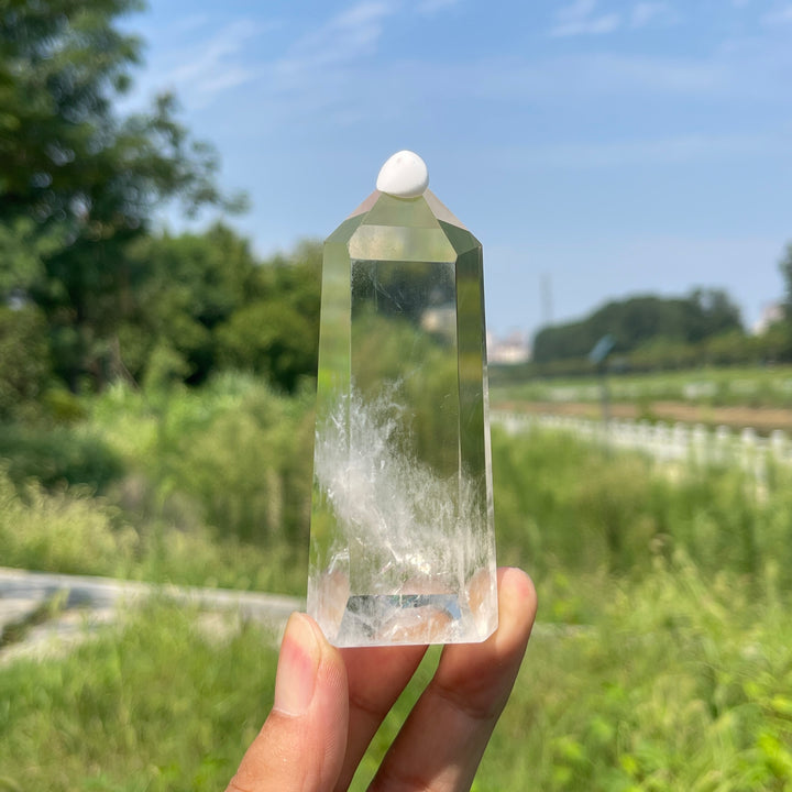 Unique,Natural Crystal Blue Needle Quartz Point