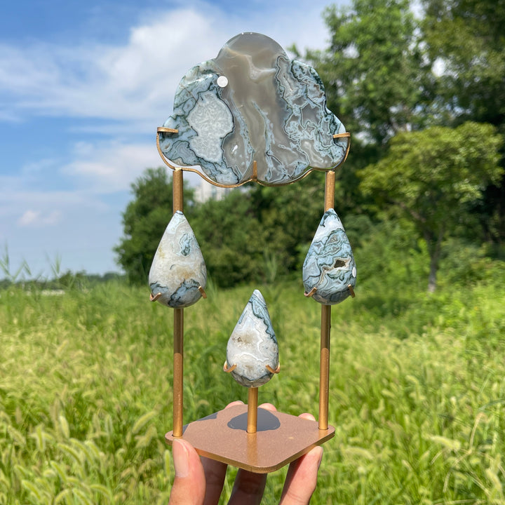 Unique,A Slightly Imperfect Natural Crystal Exquisite Cloud Raindrop