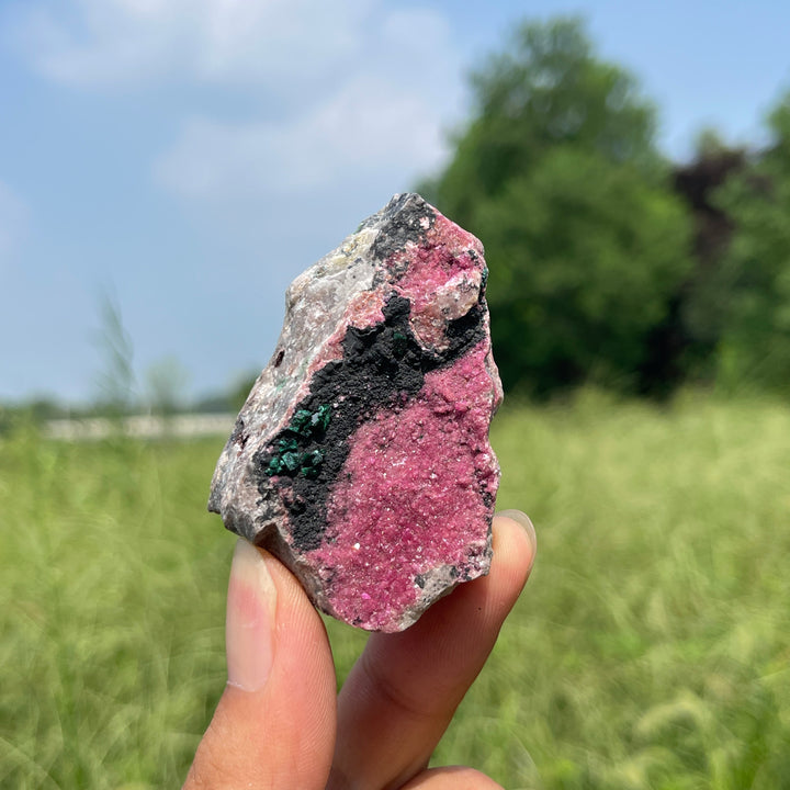 Unique,Natural Crystal Cobalt Calcite Raw