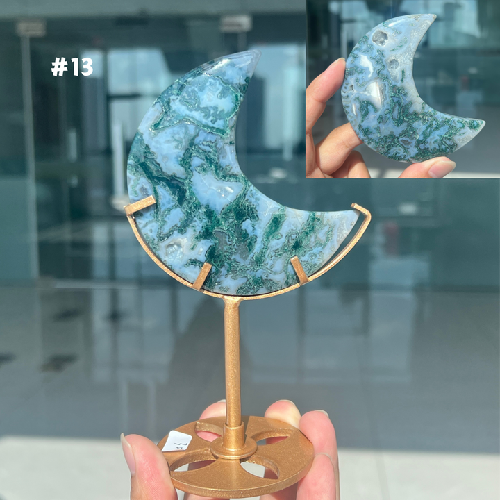 Unique,Moss Agate Moon