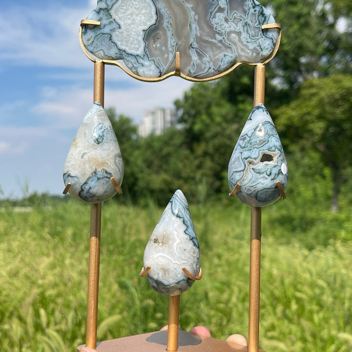 Unique,A Slightly Imperfect Natural Crystal Exquisite Cloud Raindrop