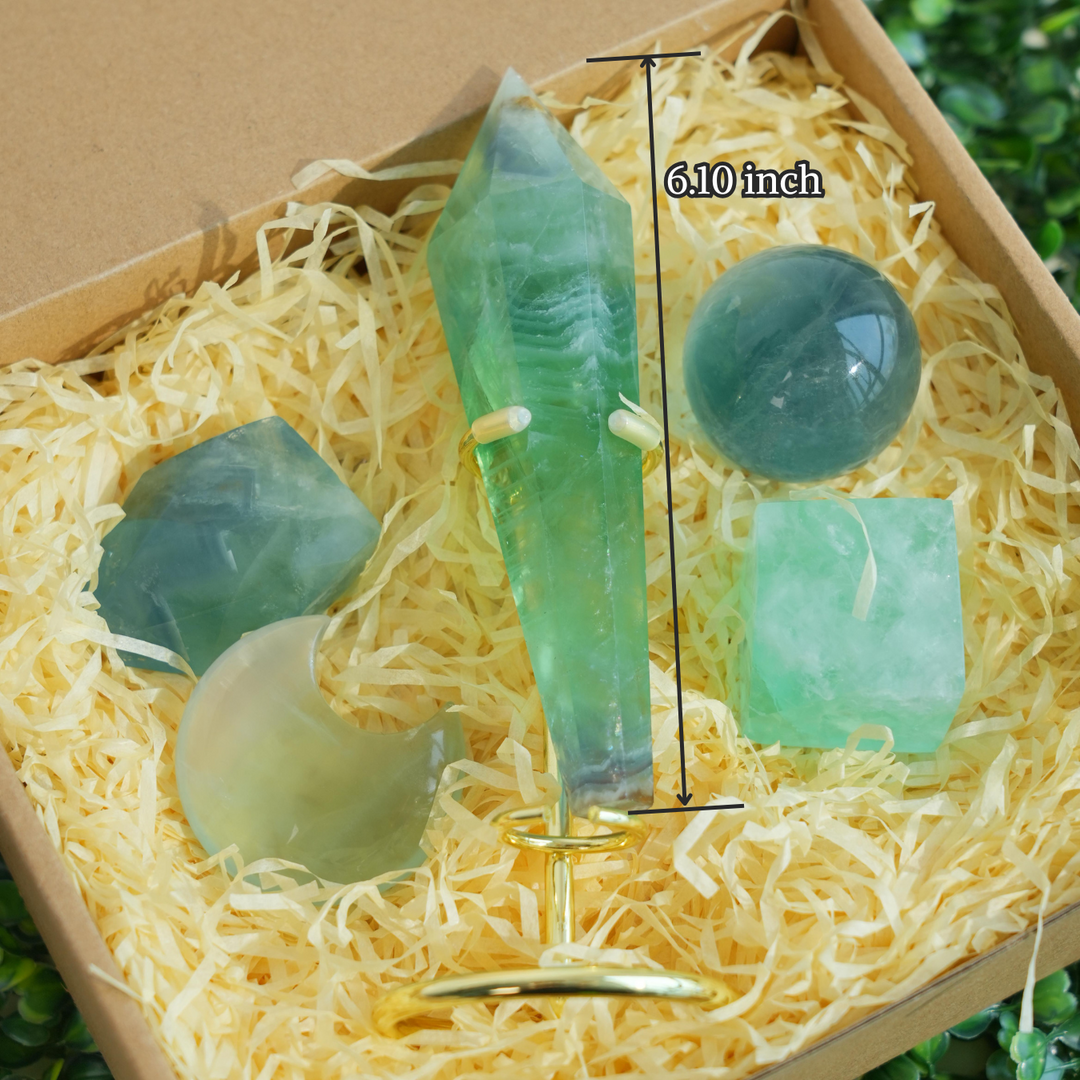 Natural Crystal Value Bundle - Fluorite Green Realm Set