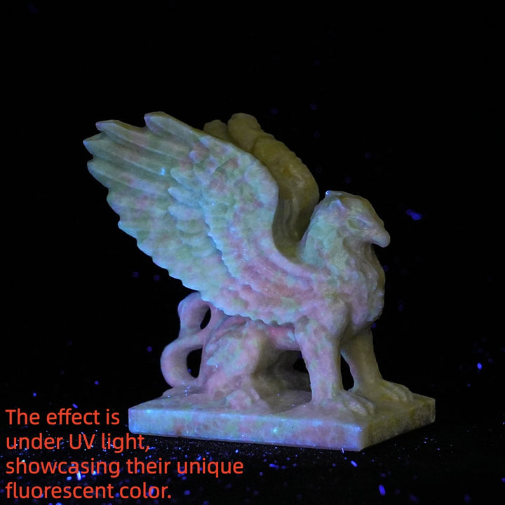 Natural Crystal Carving Serpentine Griffin