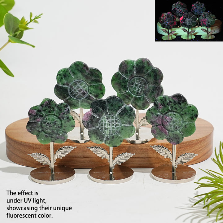 Natural Crystal Sun Flower Ornament