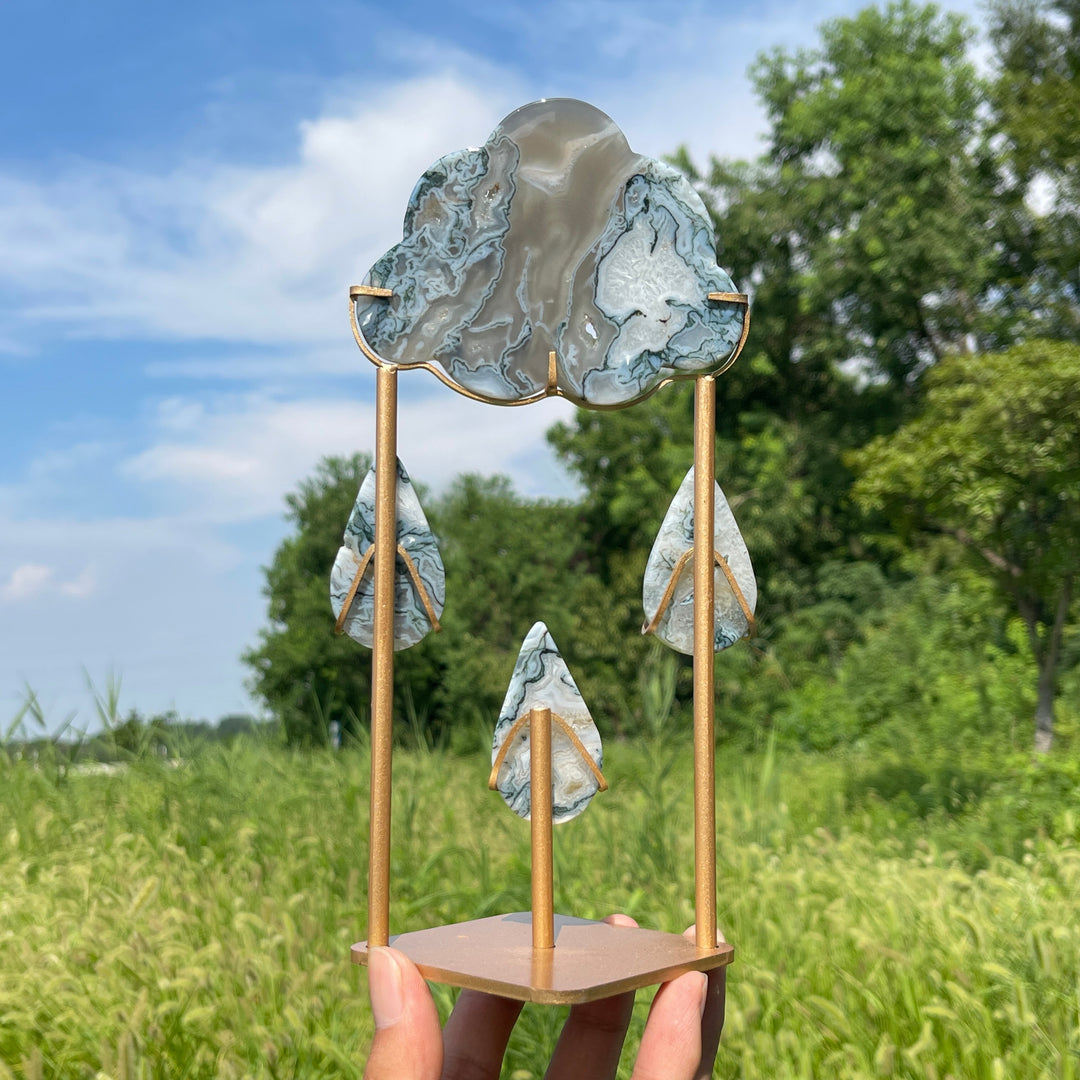 Unique,A Slightly Imperfect Natural Crystal Exquisite Cloud Raindrop