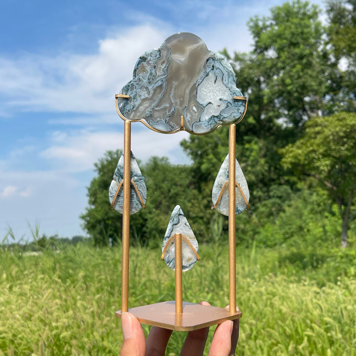 Unique,A Slightly Imperfect Natural Crystal Exquisite Cloud Raindrop