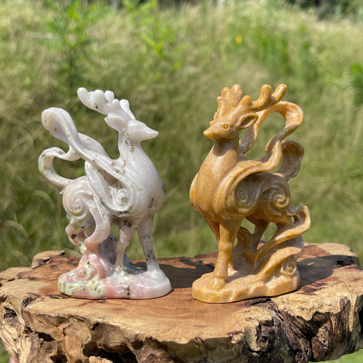 Natural Crystal Divine Deer Carving