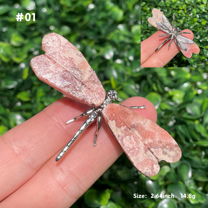 Unique,Rhodochrosite Dragonfly