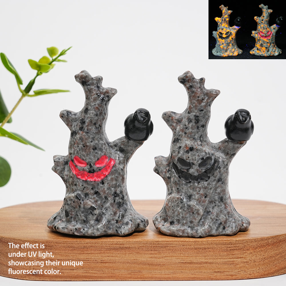 Natural Crystal Tree Spirit With Crow