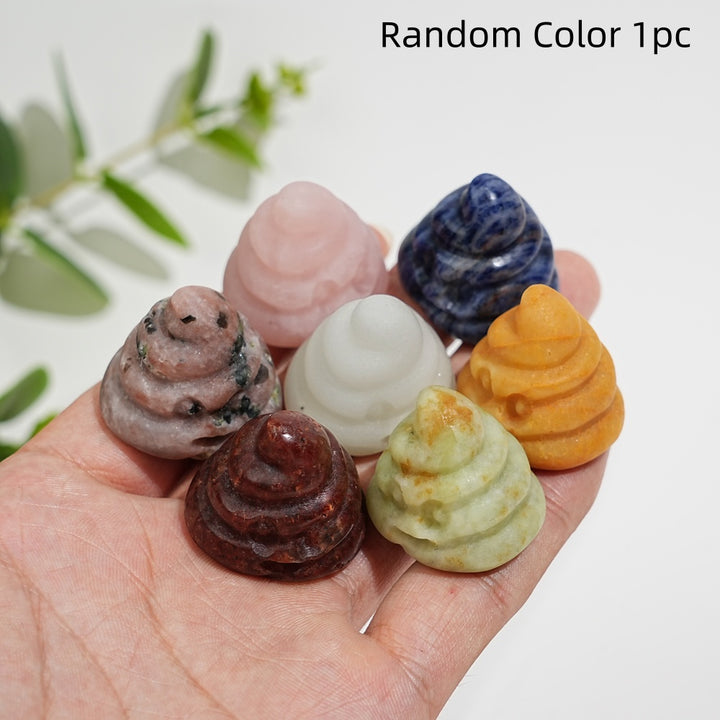 Natural Crystal Funny Poo Carving