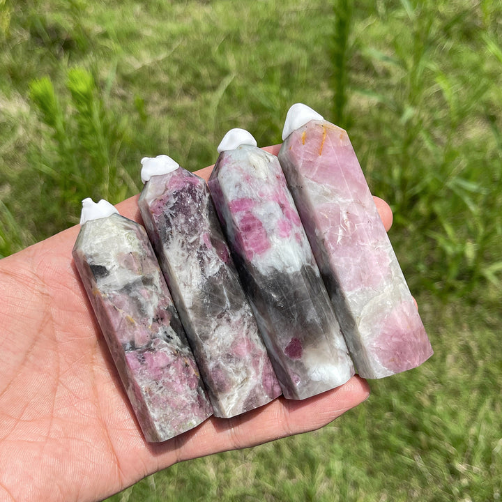 Natural Pink Tourmaline Crystal Point