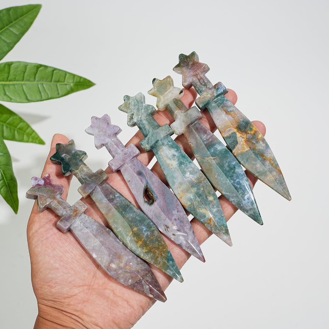 Natural Crystal Carving Dagger