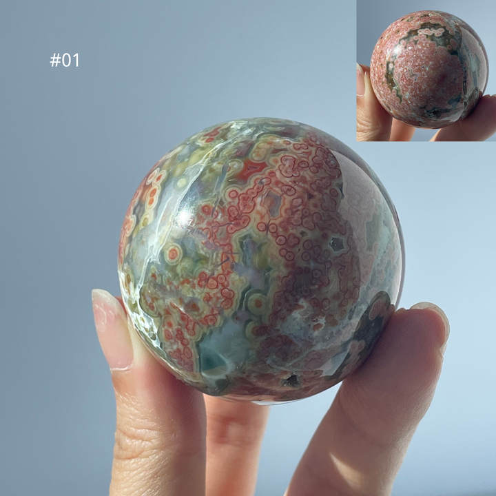 Big Sale,5th Vein Ocean Jasper Sphere