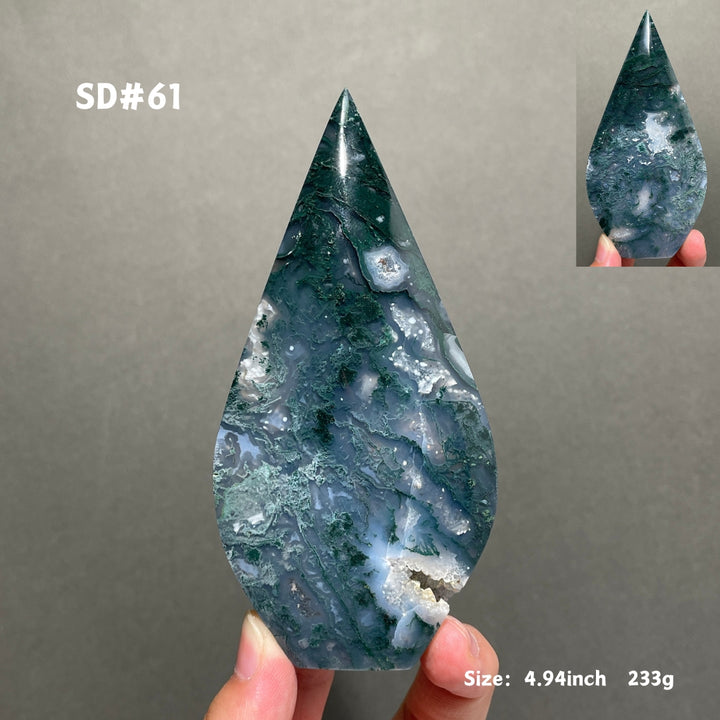 Unique,Moss Agate Teardrop