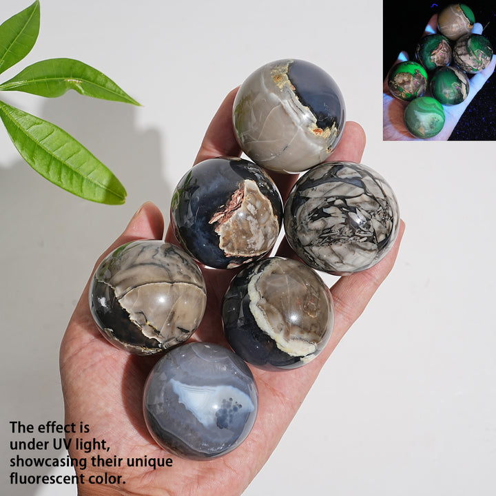Natural Crystal Small Volcanic Agate Sphere