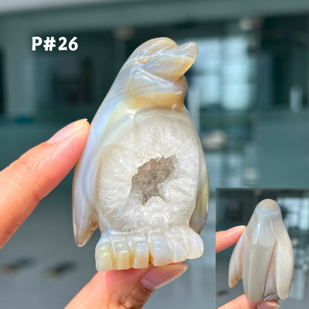 Unique, Agate Geode Penguin