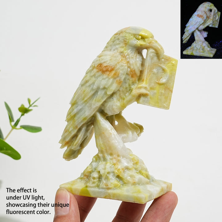 Natural Crystal Carving Exquisite Magical Raven