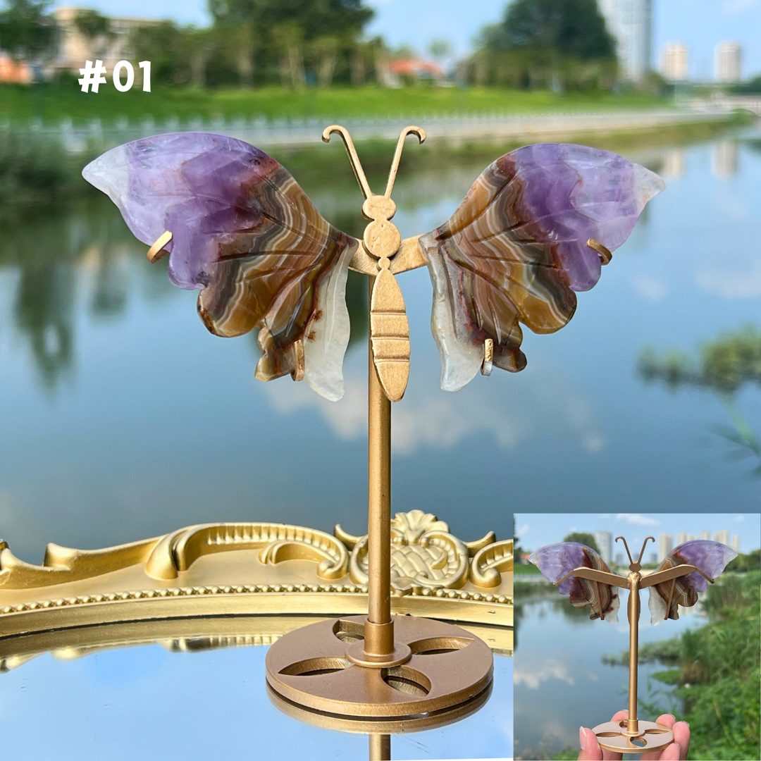 Amethyst Agate Butterfly