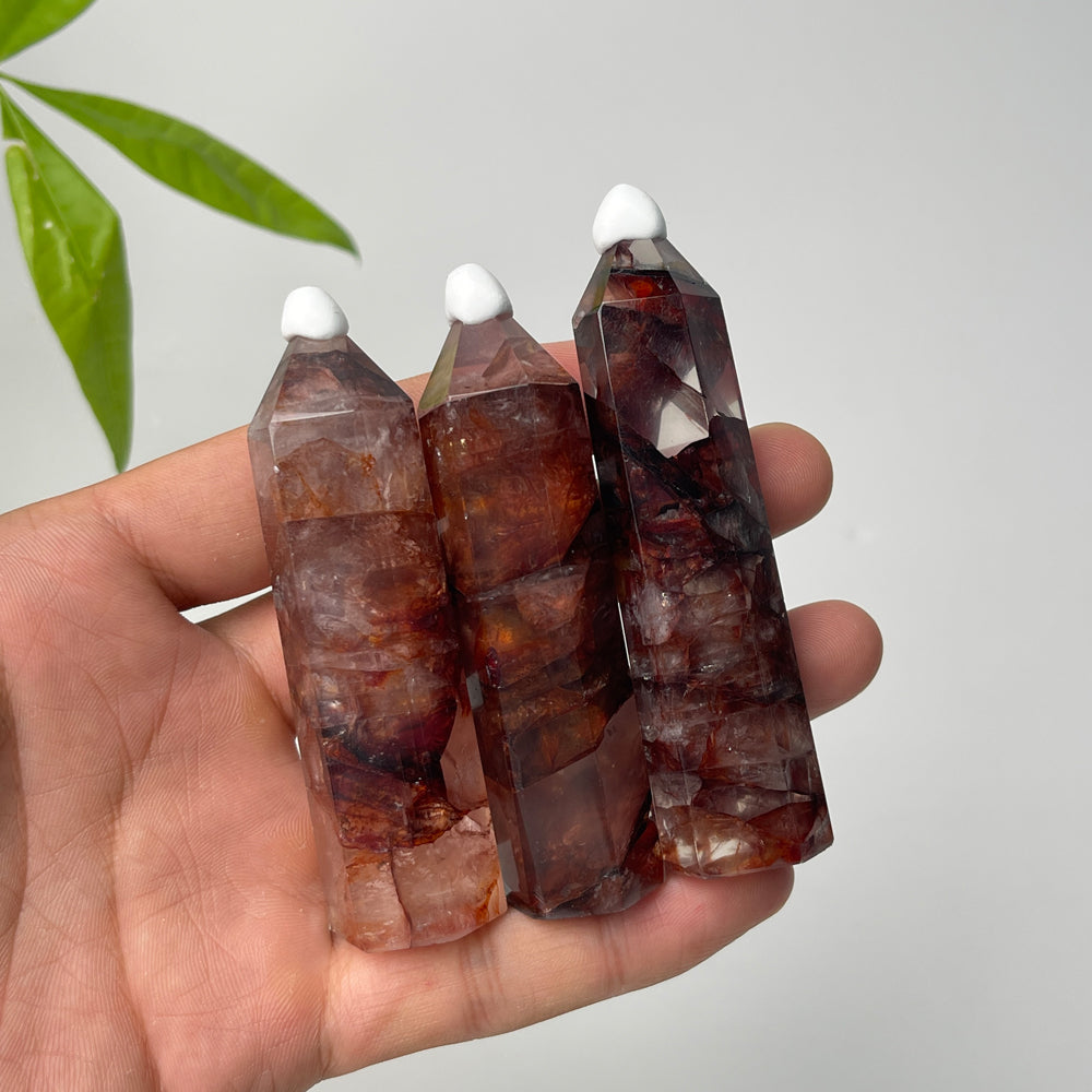 Natural Crystal Vibrant Fire Quartz Point